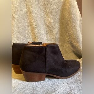 Soda Black Faux Suede Ankle Booties